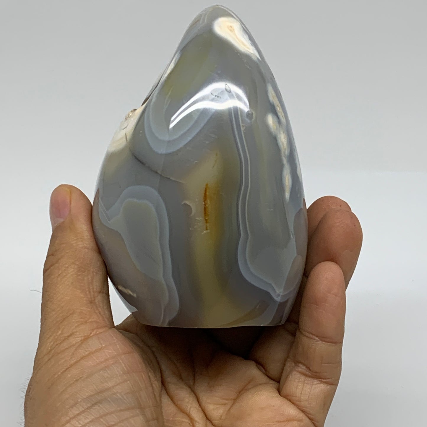 1.59 lbs, 3.8"x3.4"x2.5" Orca Agate Freeform Reiki Energy Crystal, B37474