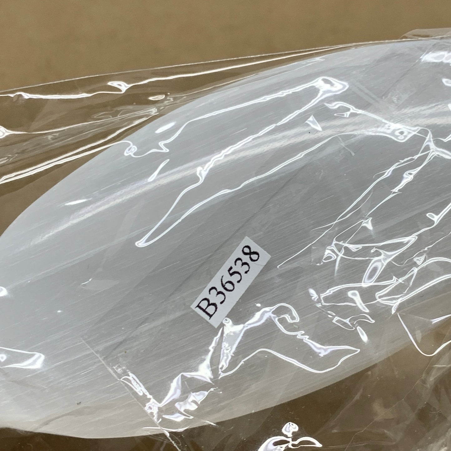 0.69 lbs, 9.75"x2"x0.9", Natural Selenite Crystal Dagger (Satin Spar), B36538