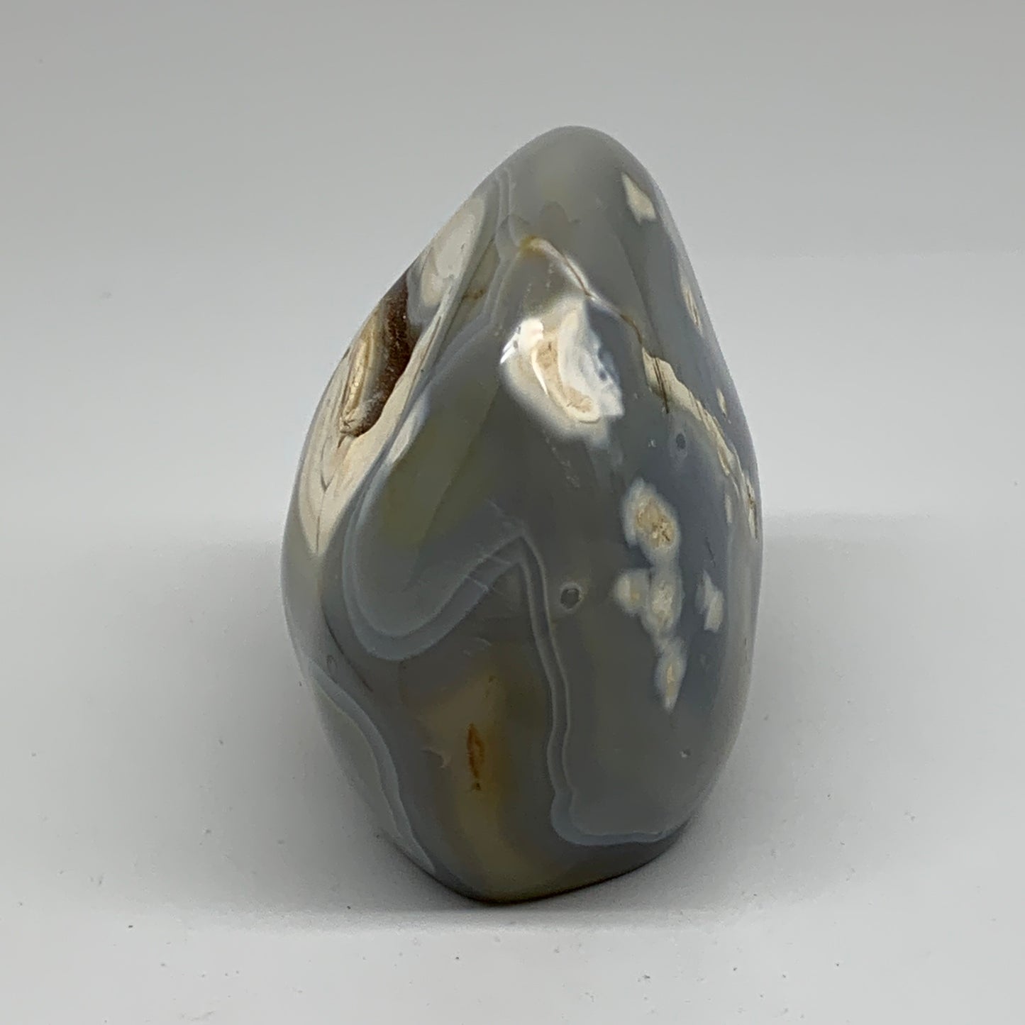 1.59 lbs, 3.8"x3.4"x2.5" Orca Agate Freeform Reiki Energy Crystal, B37474