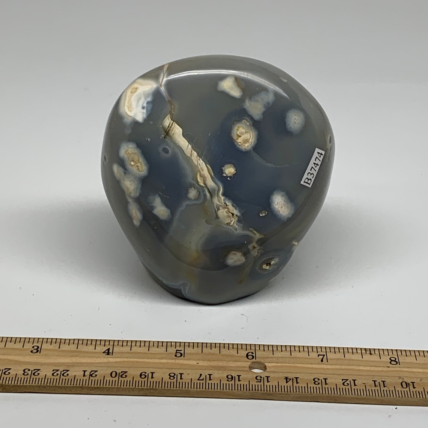 1.59 lbs, 3.8"x3.4"x2.5" Orca Agate Freeform Reiki Energy Crystal, B37474