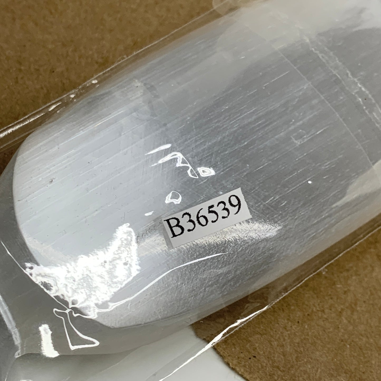 0.58 lbs, 9.75"x1.8"x0.8", Natural Selenite Crystal Dagger (Satin Spar), B36539