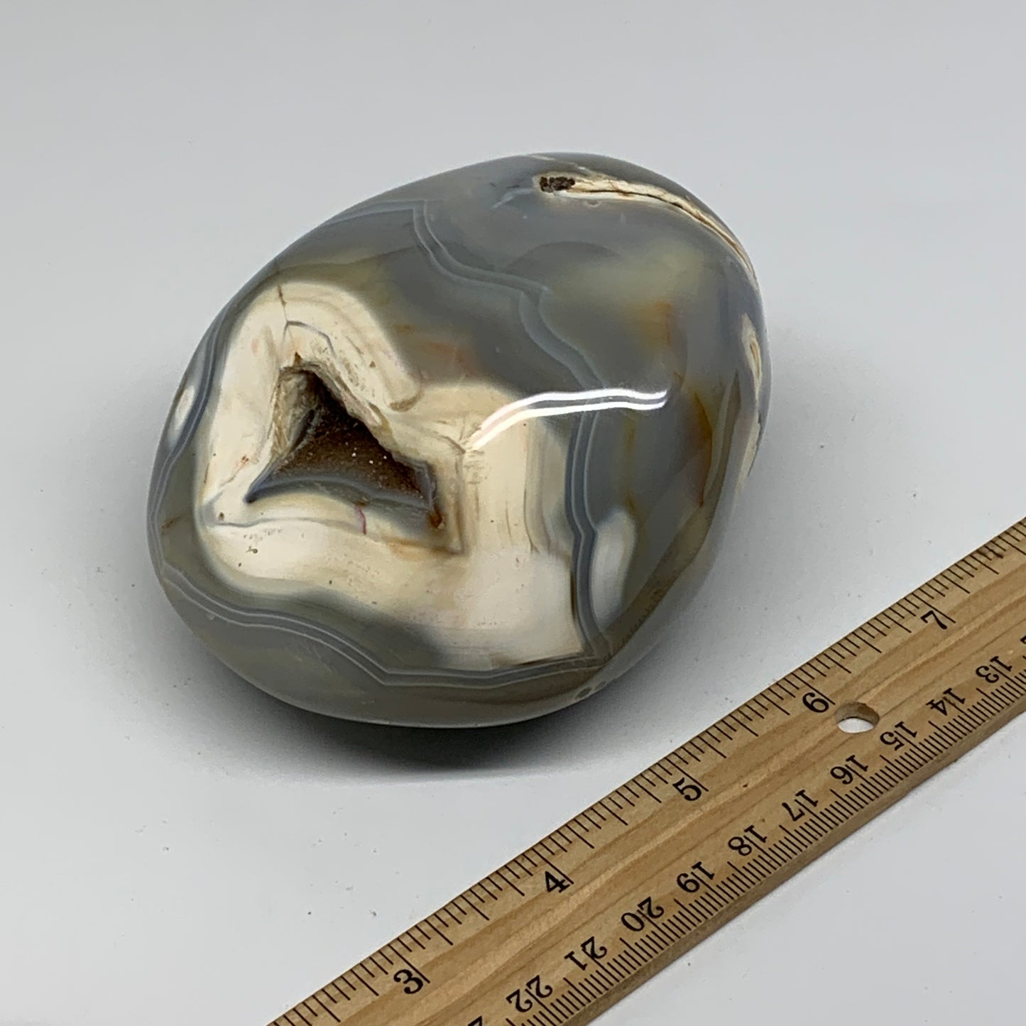 1.59 lbs, 3.8"x3.4"x2.5" Orca Agate Freeform Reiki Energy Crystal, B37474