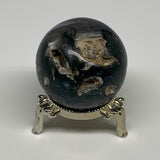 161.7g,2"(50mm), Natural Moss Agate Sphere Ball Gemstone @India,B29424