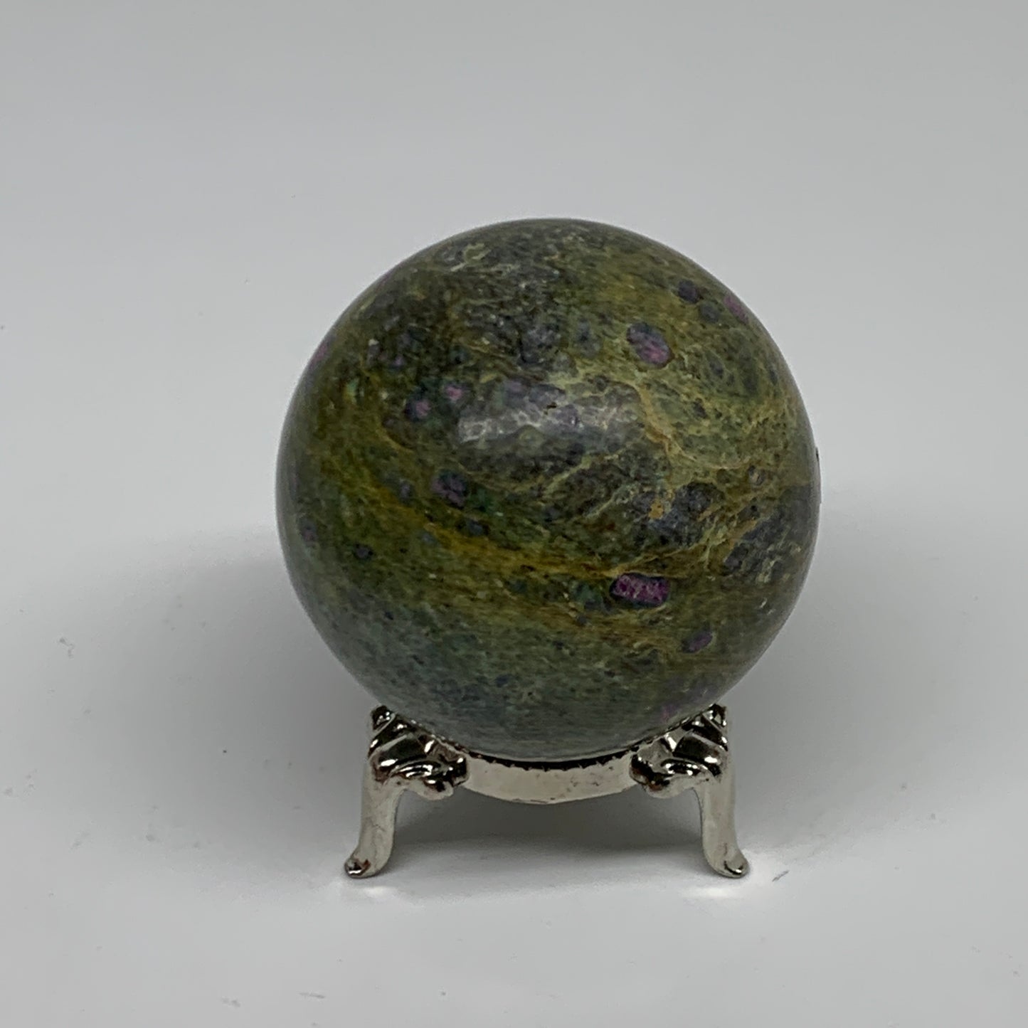 0.56 lbs, 2.1"(52mm), Zoisite with Ruby Sphere Sphere Ball Crystal, B25224