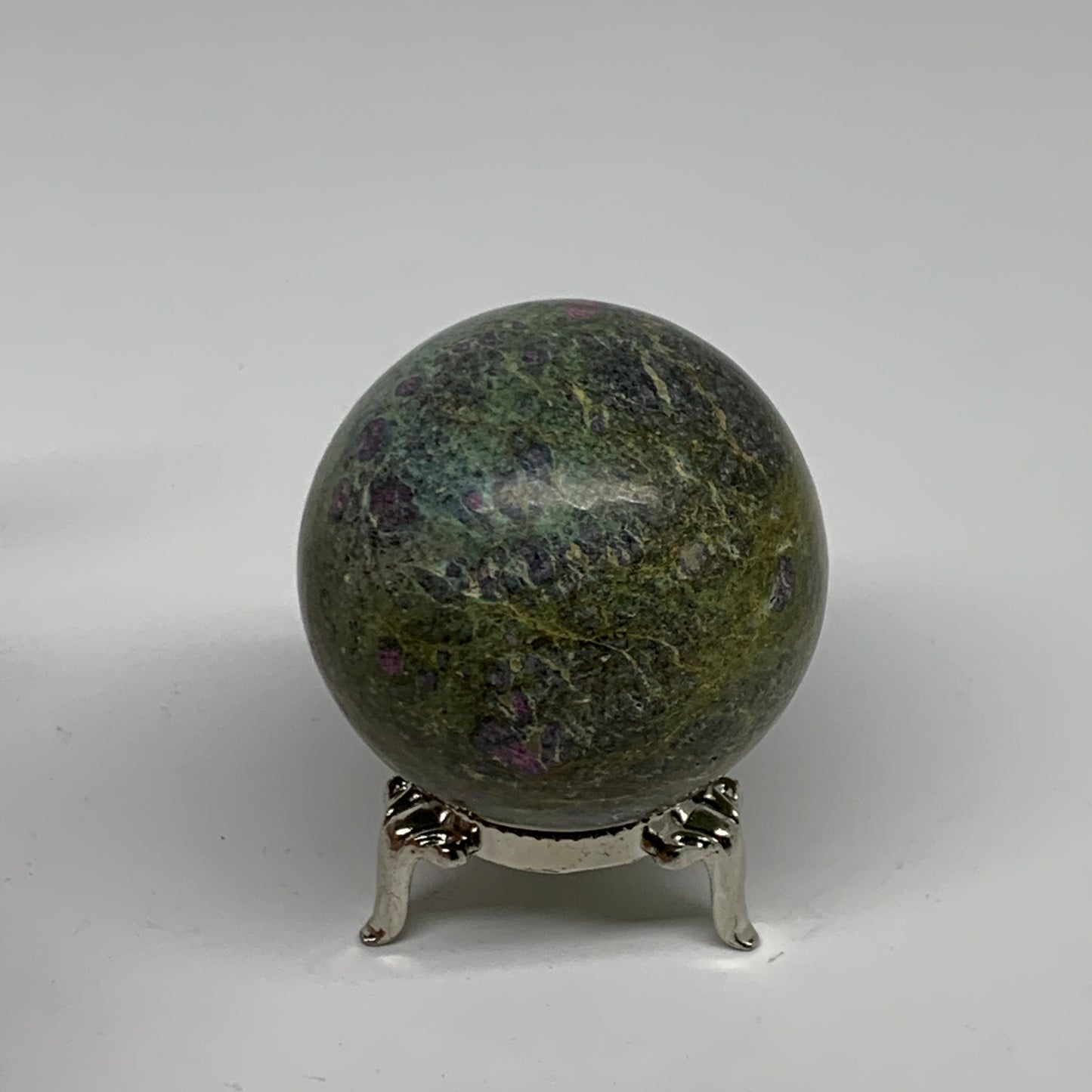 0.56 lbs, 2.1"(52mm), Zoisite with Ruby Sphere Sphere Ball Crystal, B25224