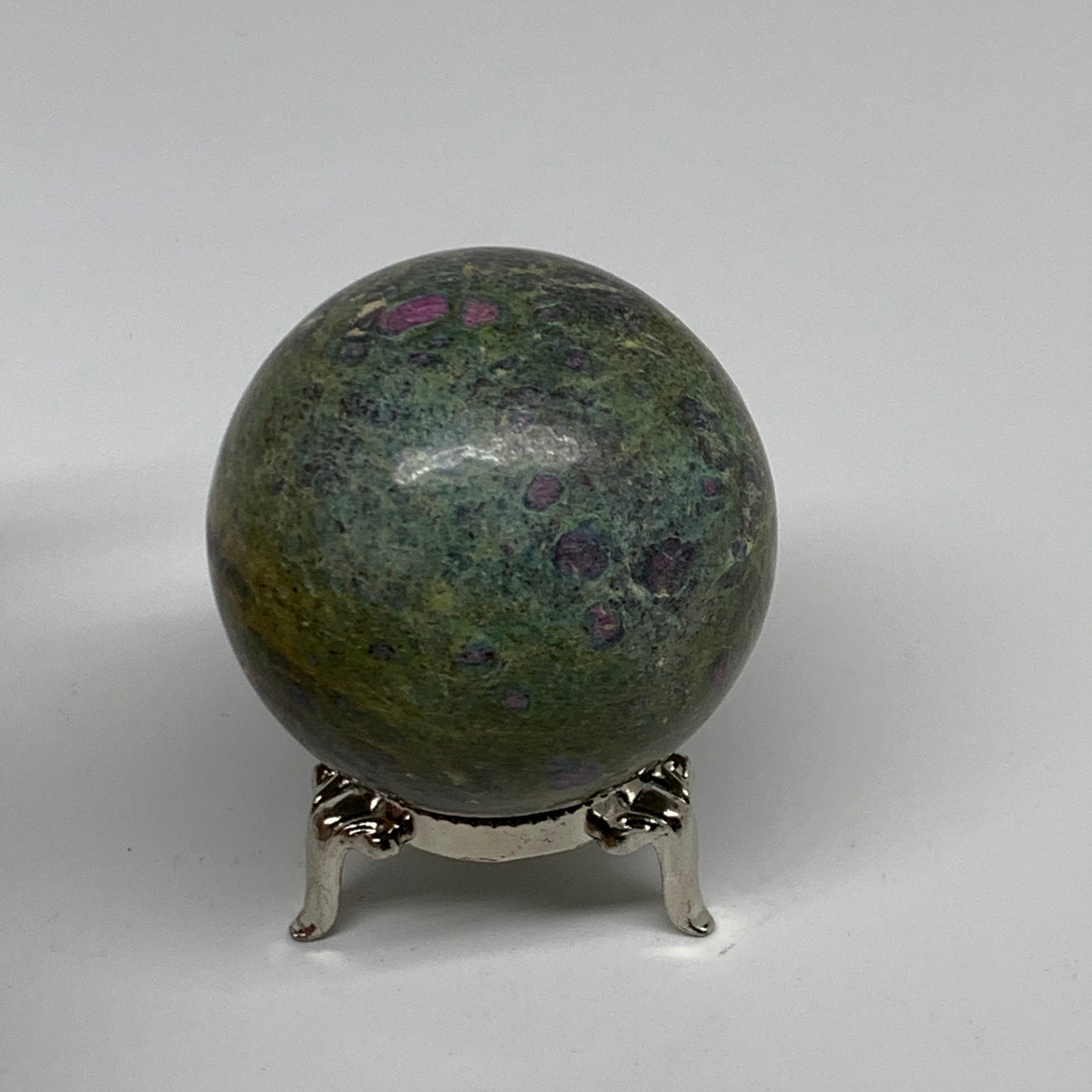 0.56 lbs, 2.1"(52mm), Zoisite with Ruby Sphere Sphere Ball Crystal, B25224