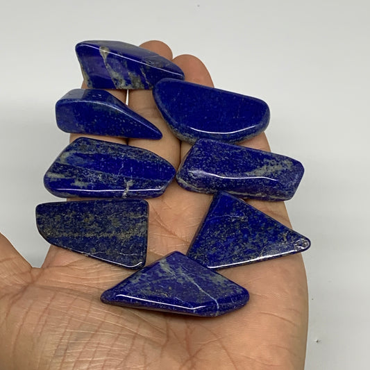 120.8g,1.3"-1.7", 8pcs, Natural Lapis Lazuli Tumbled Stone @Afghanistan, B30276