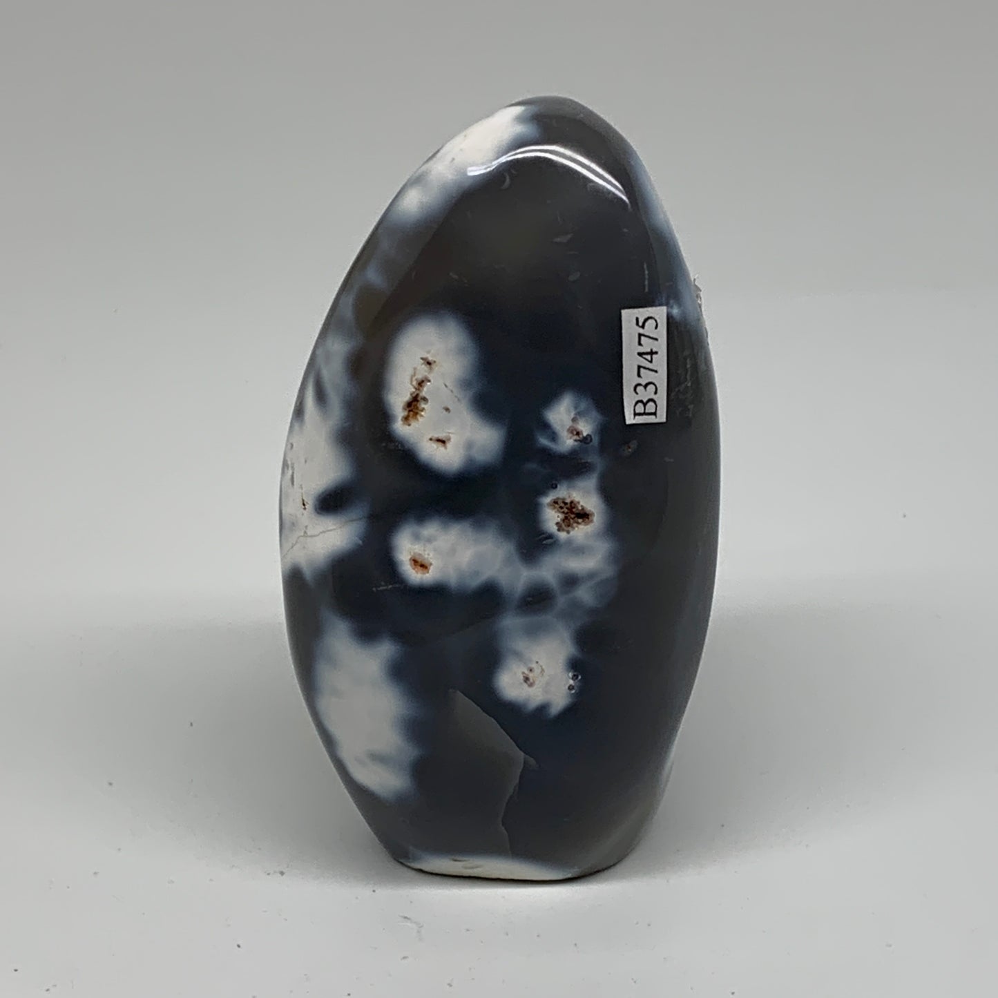 0.92 lbs, 4.1"x2.4"x2" Orca Agate Freeform Reiki Energy Crystal, B37475