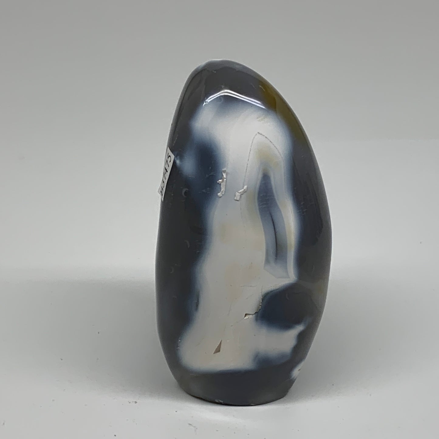 0.92 lbs, 4.1"x2.4"x2" Orca Agate Freeform Reiki Energy Crystal, B37475