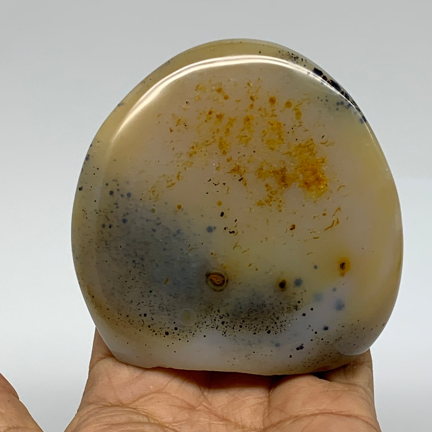 0.72 lbs, 3.3"x3.3"x1.3" Dendrite Agate Freeform Reiki Energy Crystal, B37476