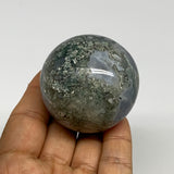 167.2g,2"(50mm), Natural Moss Agate Sphere Ball Gemstone @India,B29422
