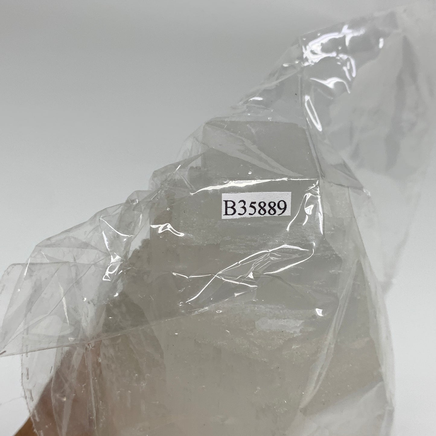 2.3 lbs, 6"x3.2", Raw Rough Selenite (Satin Spar) Lamp Tower, 6ft Chord, B35889