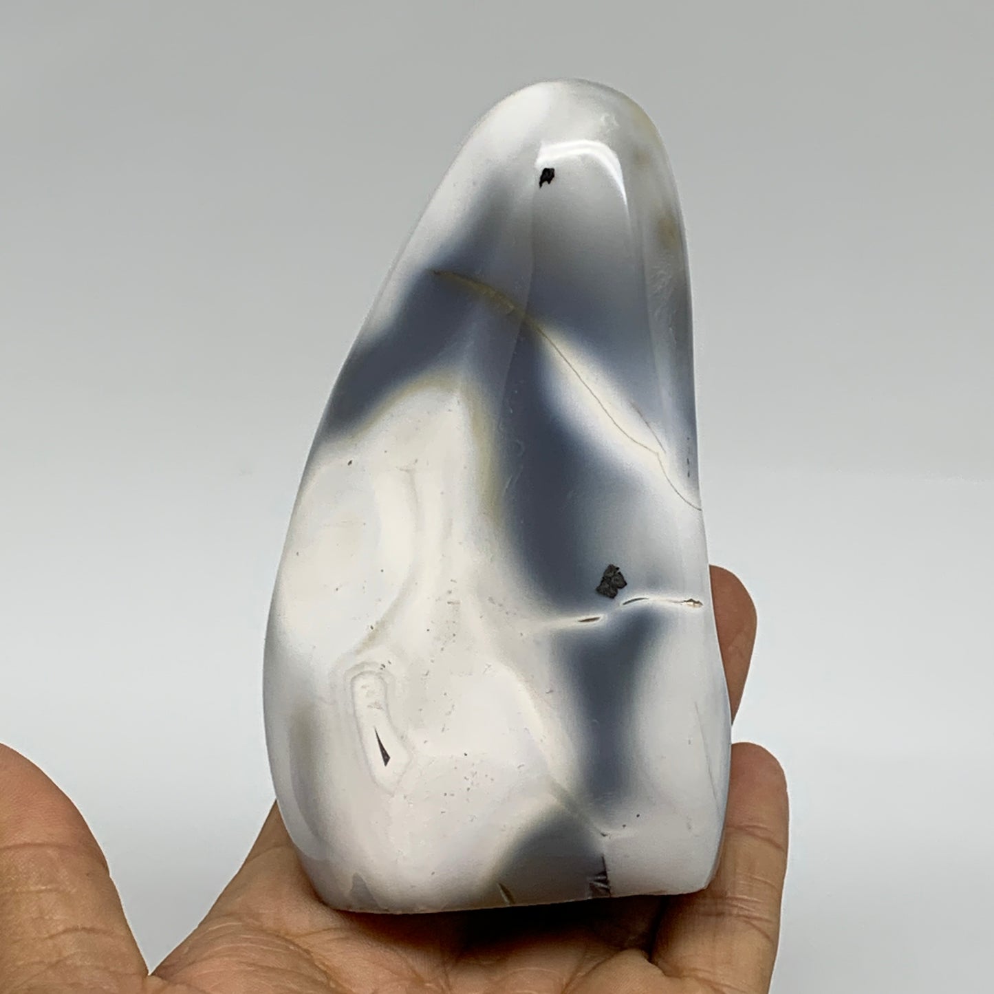 1.05 lbs, 4.2"x2.5"x2.2" Orca Agate Freeform Reiki Energy Crystal, B37477