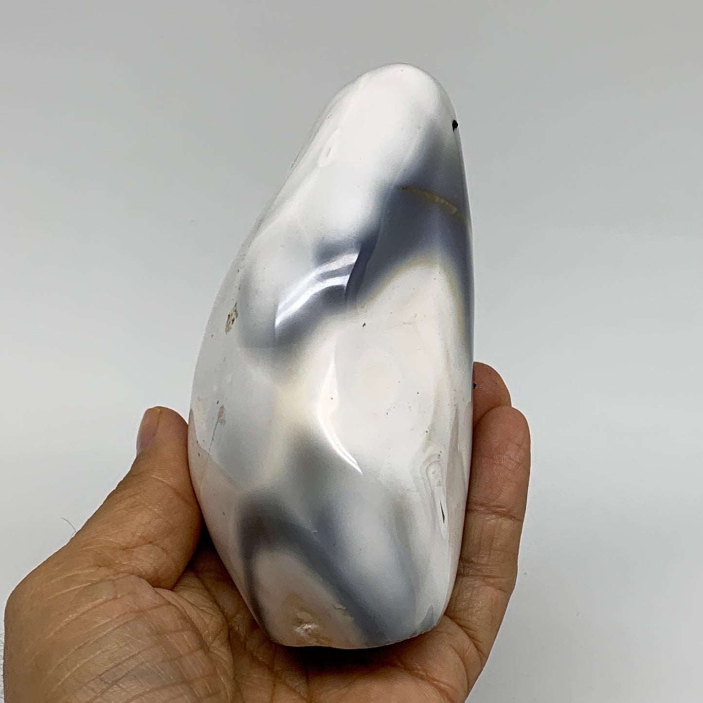 1.05 lbs, 4.2"x2.5"x2.2" Orca Agate Freeform Reiki Energy Crystal, B37477