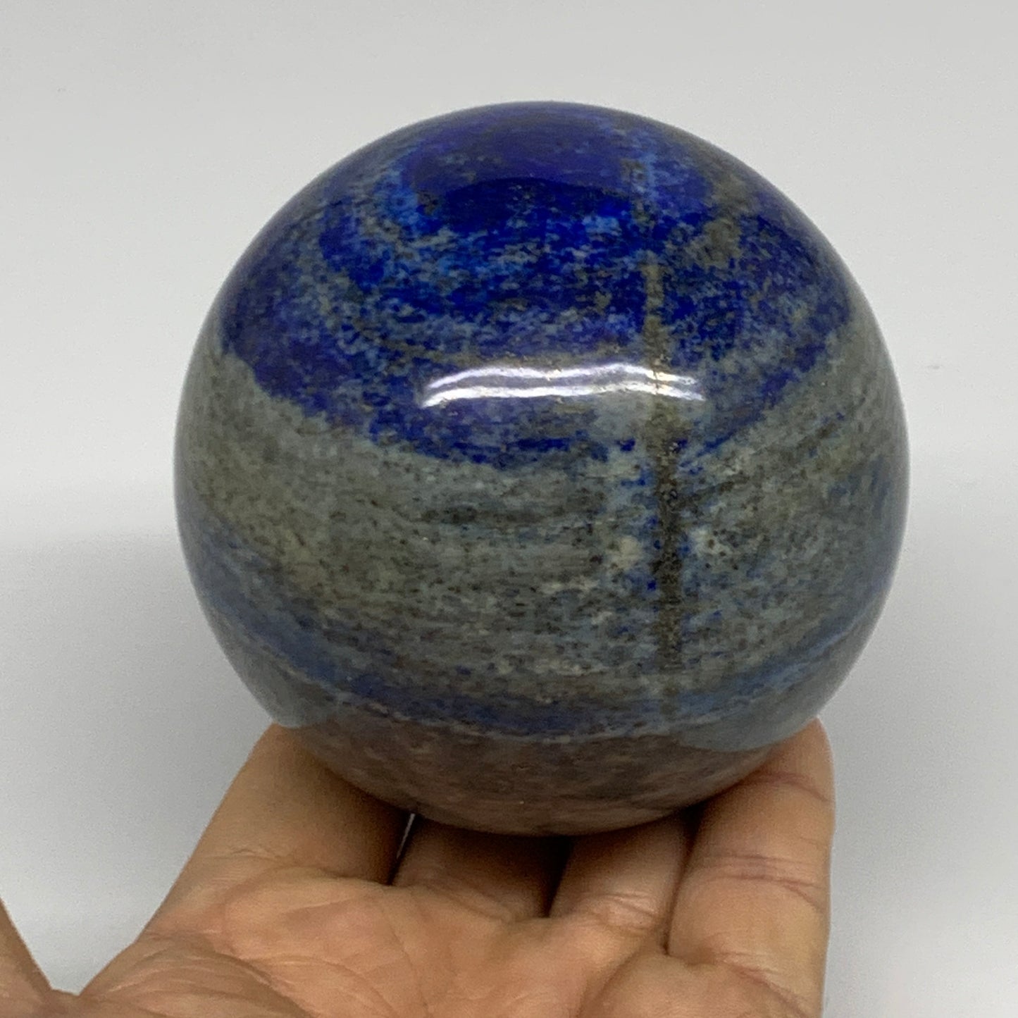 1.9 lbs,3.2"(80mm), Lapis Lazuli Sphere Ball Gemstone @Afghanistan, B33128
