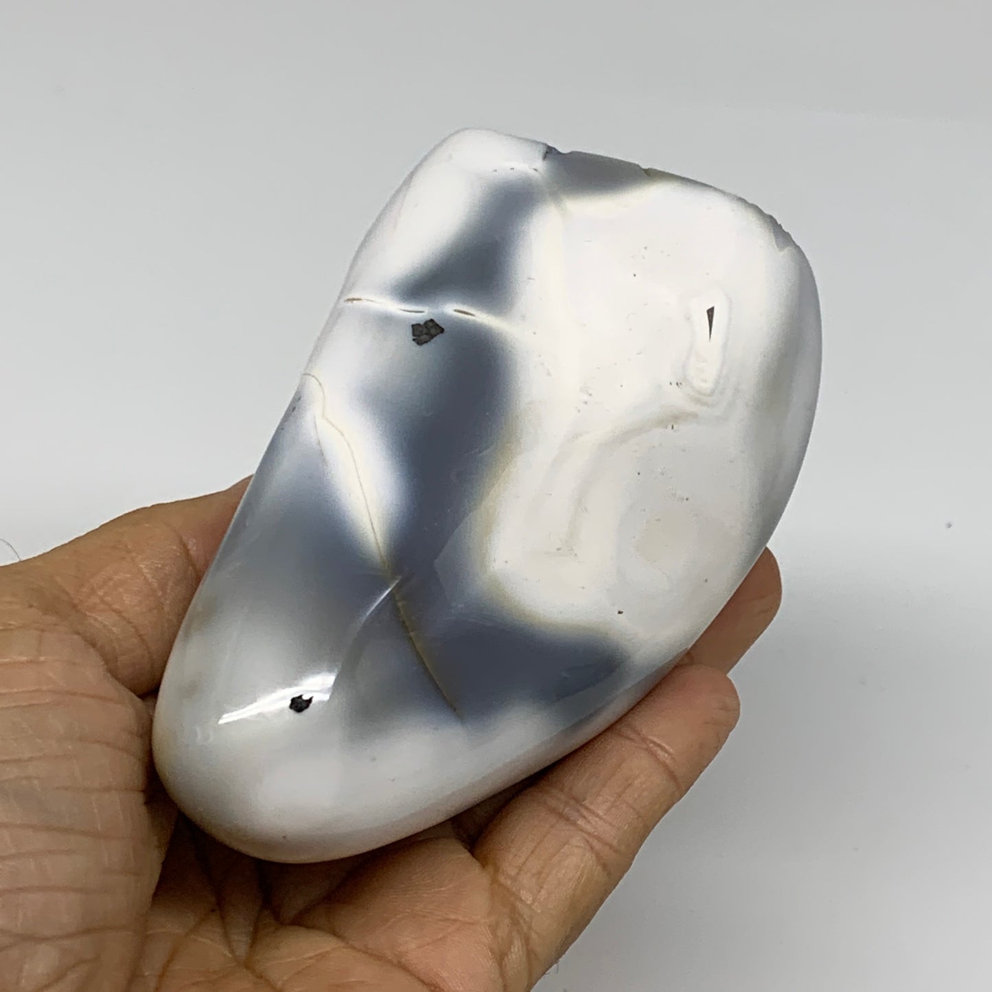 1.05 lbs, 4.2"x2.5"x2.2" Orca Agate Freeform Reiki Energy Crystal, B37477