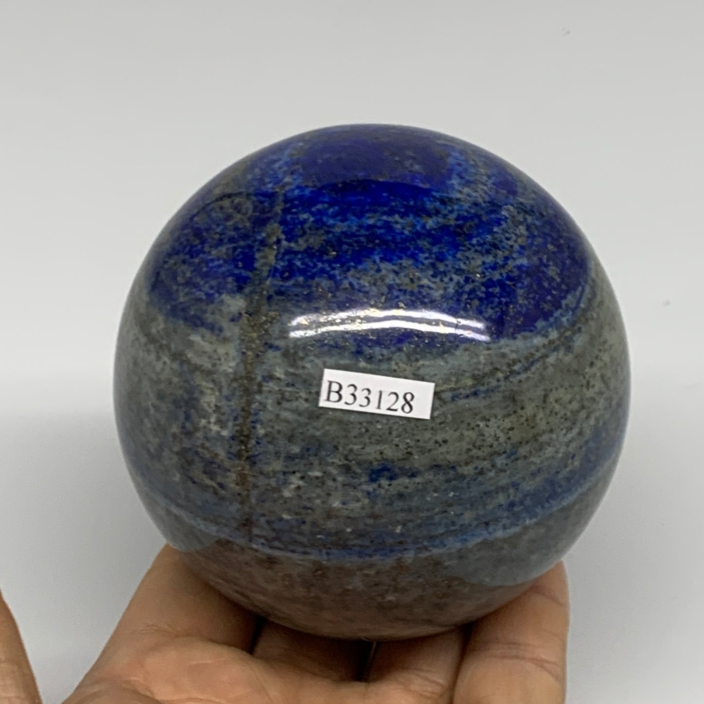 1.9 lbs,3.2"(80mm), Lapis Lazuli Sphere Ball Gemstone @Afghanistan, B33128