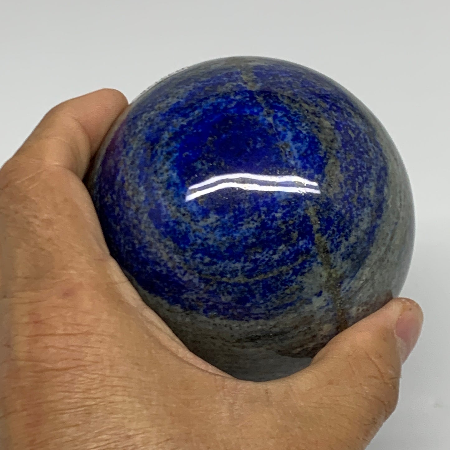 1.9 lbs,3.2"(80mm), Lapis Lazuli Sphere Ball Gemstone @Afghanistan, B33128