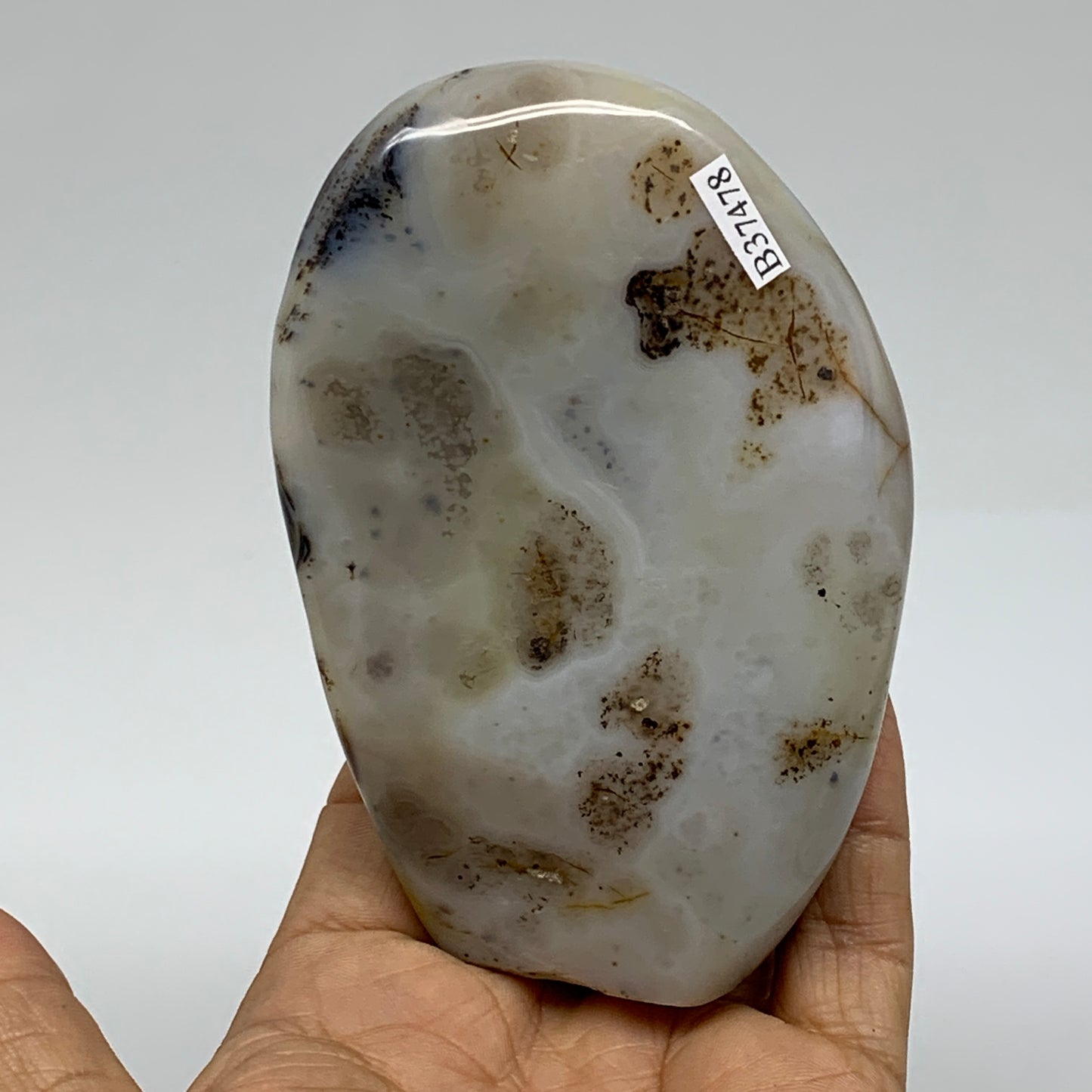 0.62 lbs, 4.1"x2.7"x1" Dendrite Agate Freeform Reiki Energy Crystal, B37478