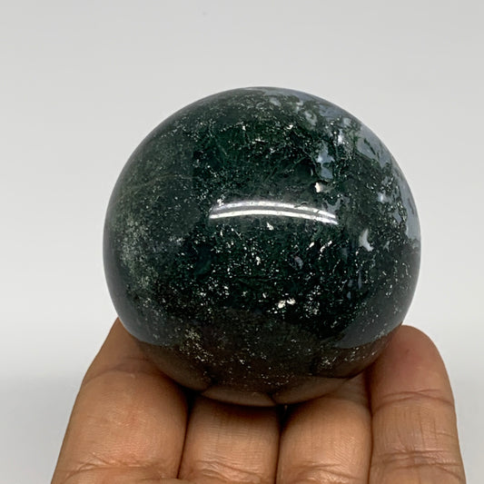 238.7g,2.2"(56mm), Natural Moss Agate Sphere Ball Gemstone @India,B29420