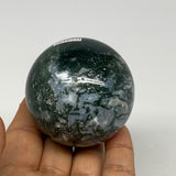 238.7g,2.2"(56mm), Natural Moss Agate Sphere Ball Gemstone @India,B29420