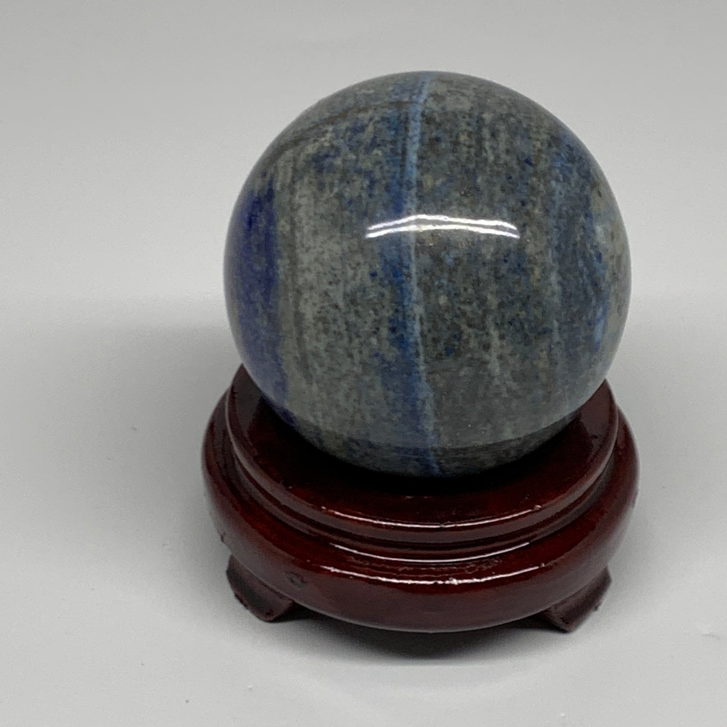 1.9 lbs,3.2"(80mm), Lapis Lazuli Sphere Ball Gemstone @Afghanistan, B33128