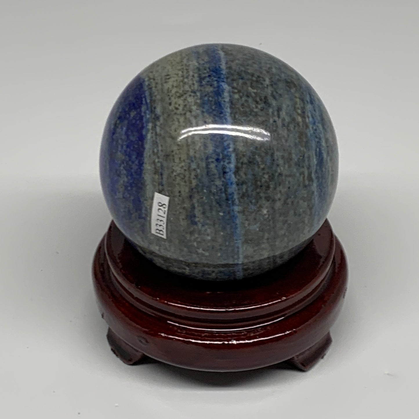 1.9 lbs,3.2"(80mm), Lapis Lazuli Sphere Ball Gemstone @Afghanistan, B33128