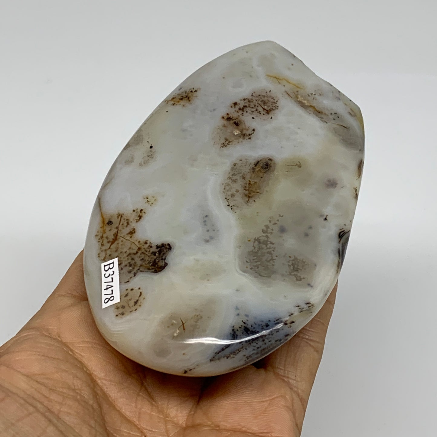 0.62 lbs, 4.1"x2.7"x1" Dendrite Agate Freeform Reiki Energy Crystal, B37478
