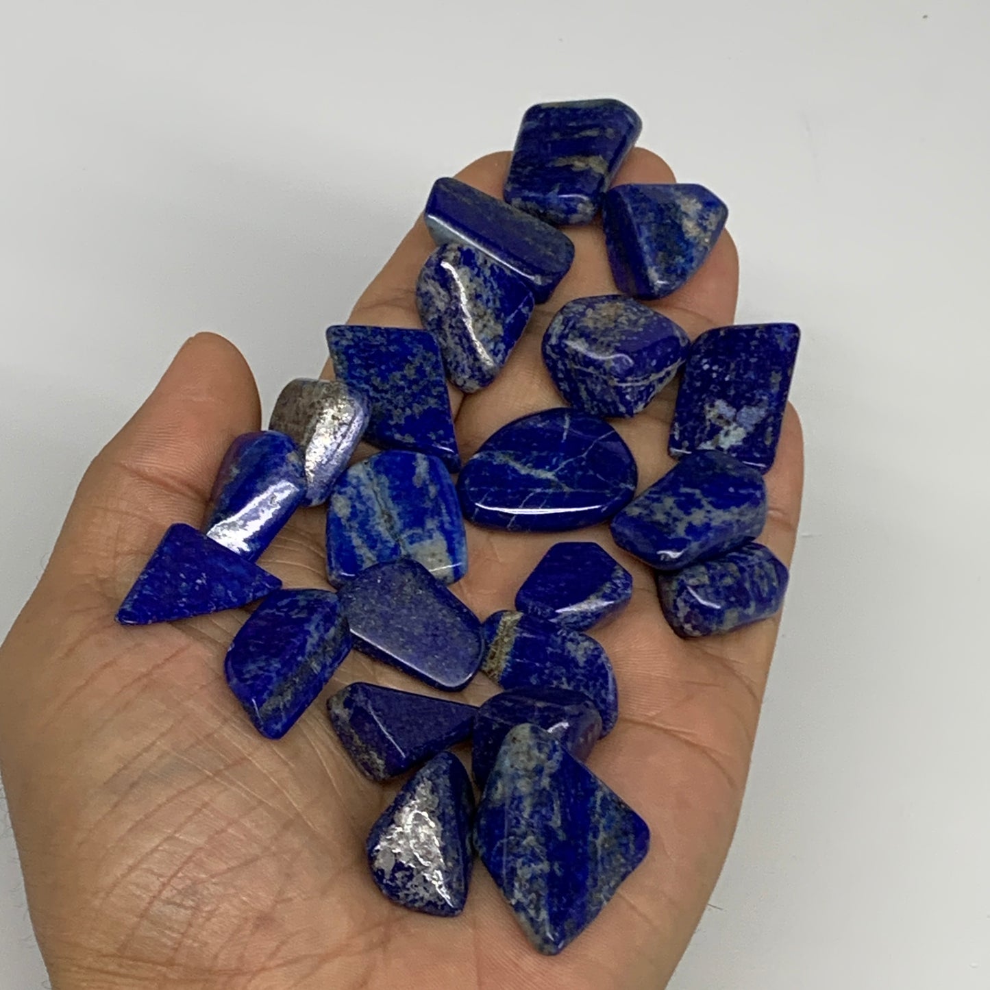 115.8g,0.6"-1", 22pcs, Natural Lapis Lazuli Tumbled Stone @Afghanistan, B30280