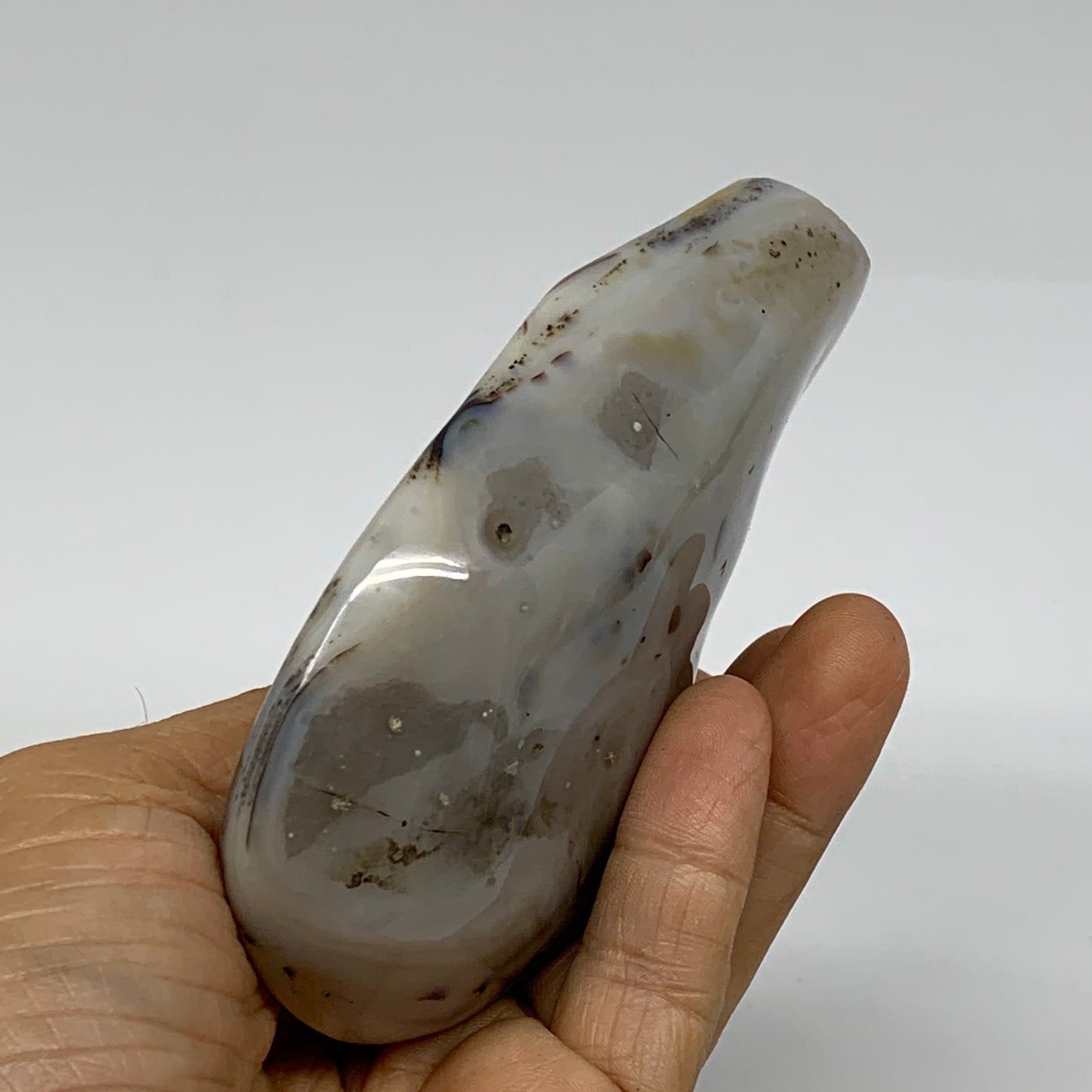 0.62 lbs, 4.1"x2.7"x1" Dendrite Agate Freeform Reiki Energy Crystal, B37478