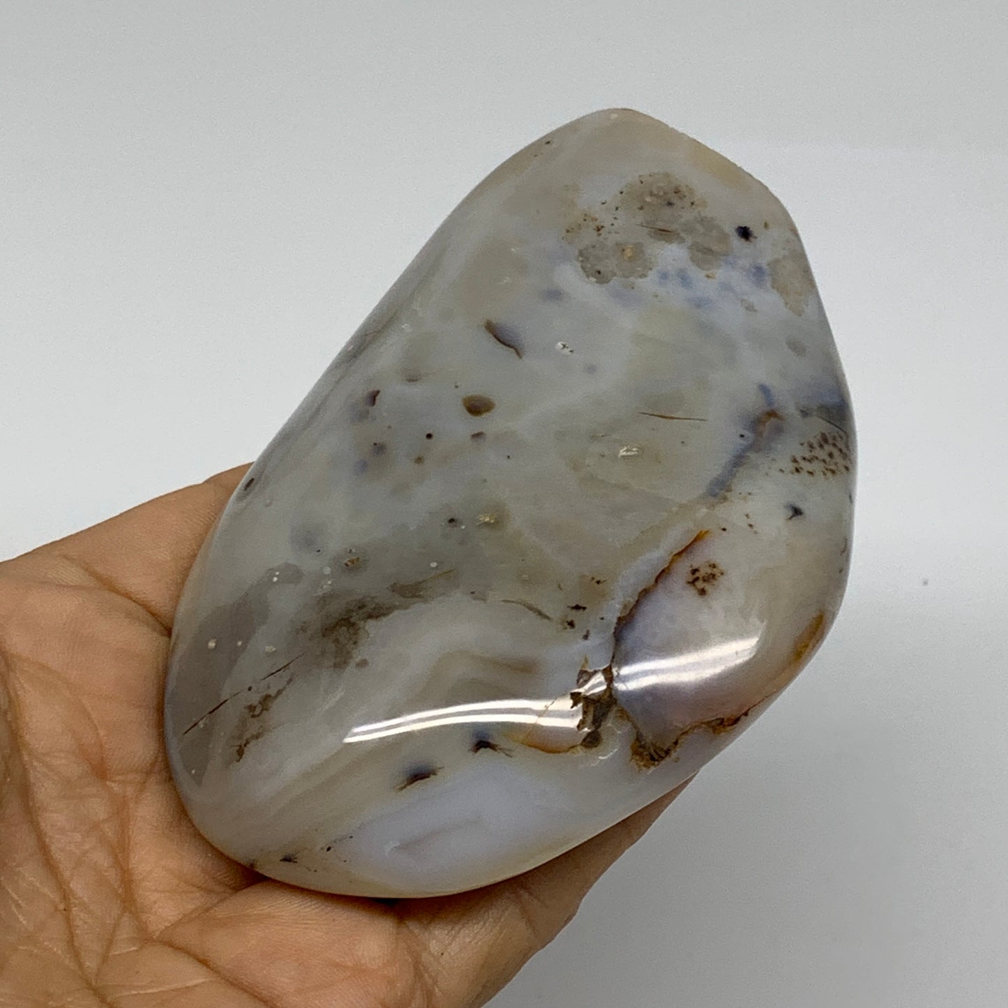 0.62 lbs, 4.1"x2.7"x1" Dendrite Agate Freeform Reiki Energy Crystal, B37478