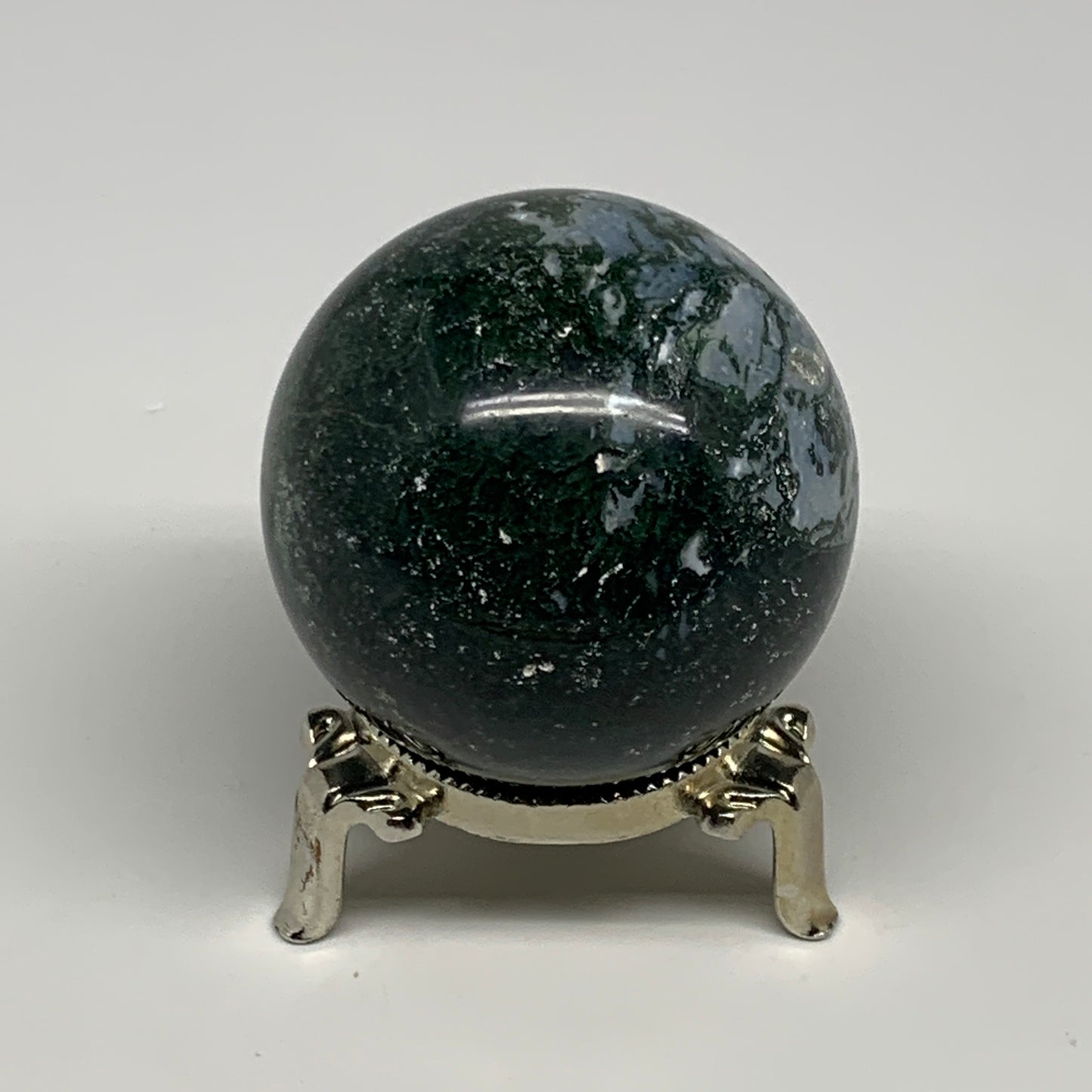 238.7g,2.2"(56mm), Natural Moss Agate Sphere Ball Gemstone @India,B29420