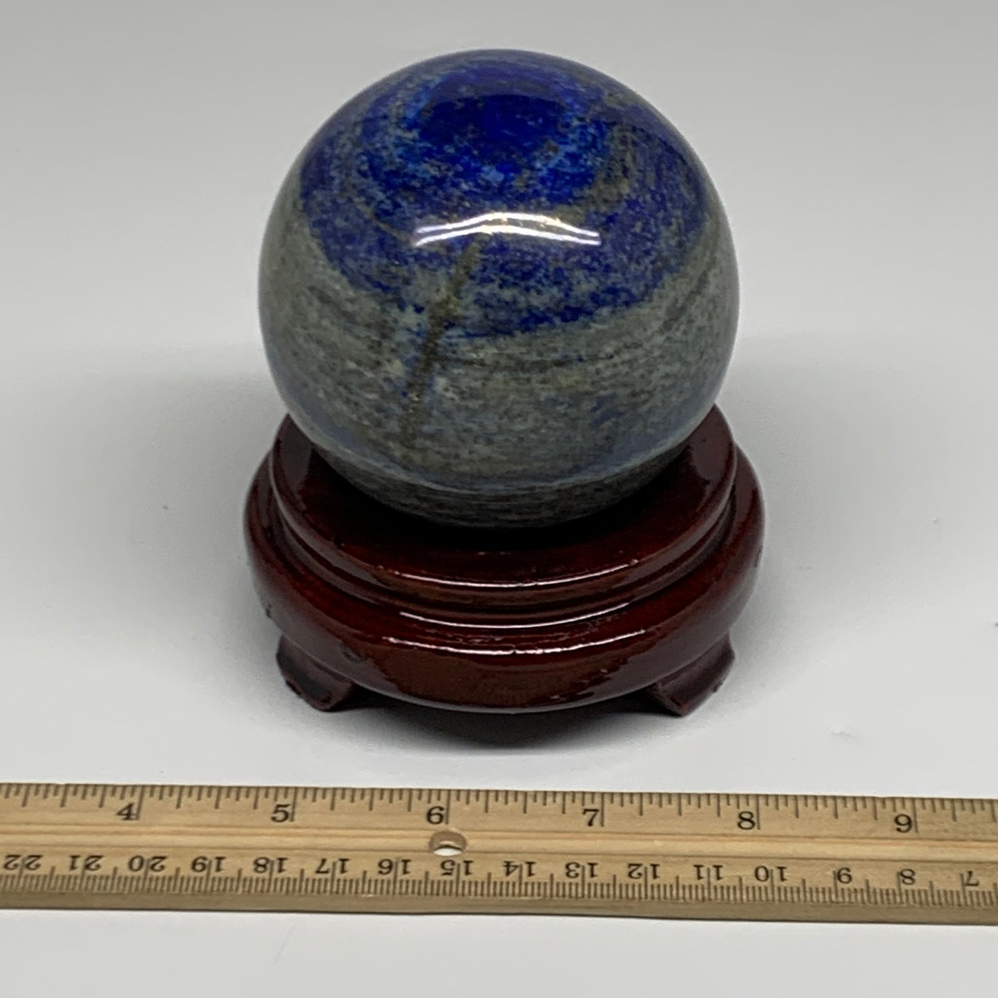 1.9 lbs,3.2"(80mm), Lapis Lazuli Sphere Ball Gemstone @Afghanistan, B33128