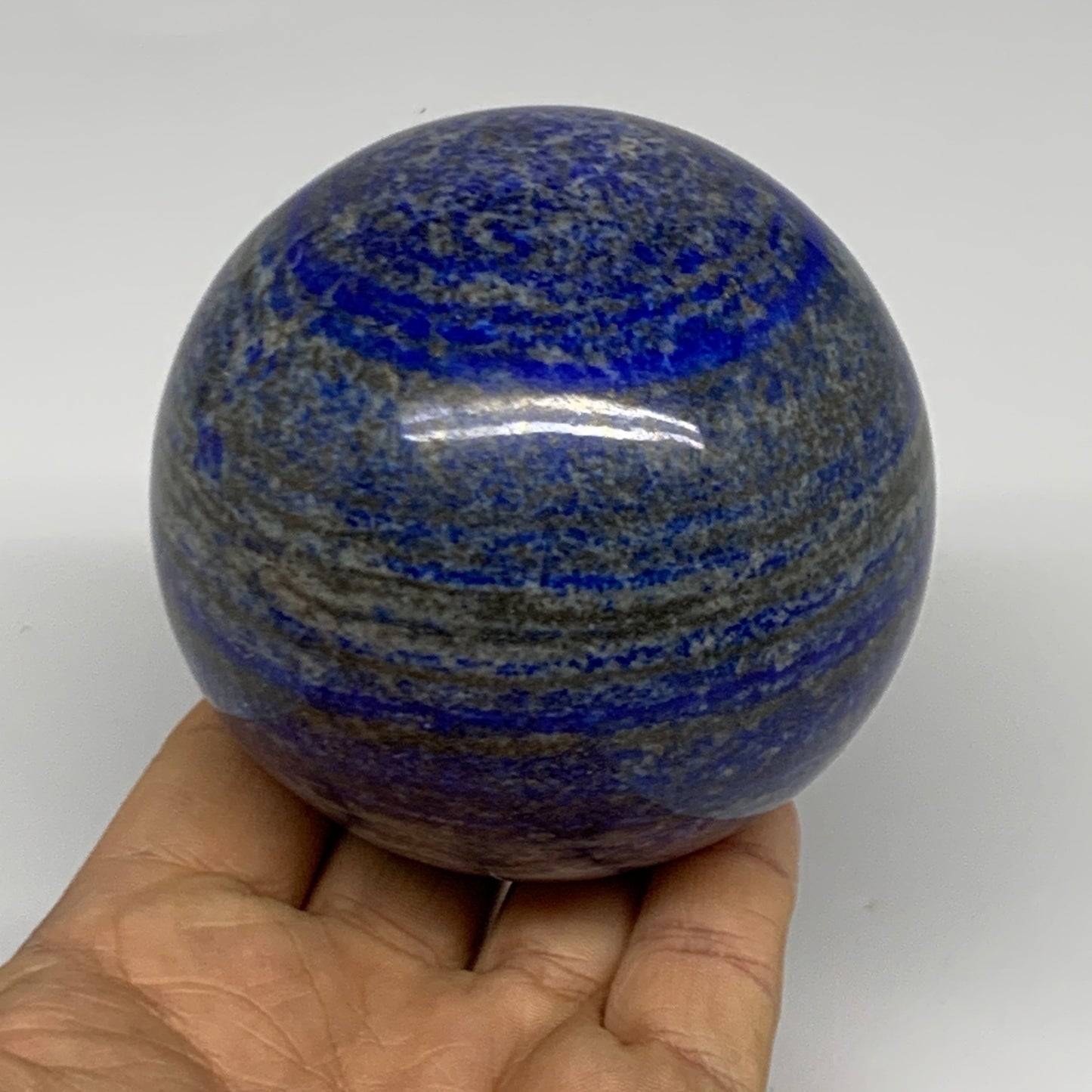 1.73 lbs,3.1"(79mm), Lapis Lazuli Sphere Ball Gemstone @Afghanistan, B33129