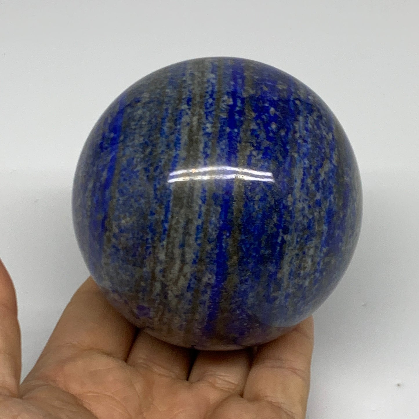 1.73 lbs,3.1"(79mm), Lapis Lazuli Sphere Ball Gemstone @Afghanistan, B33129