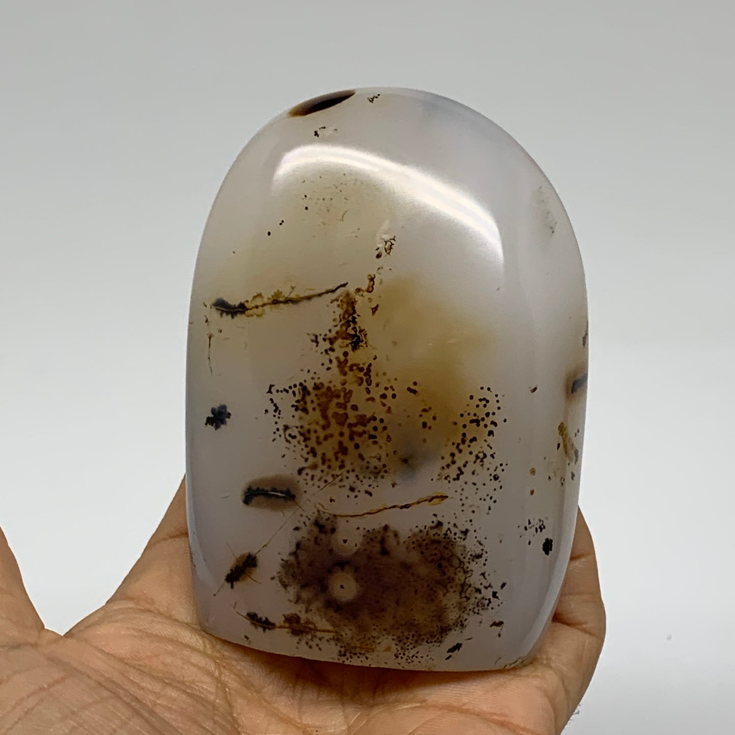 0.58 lbs, 3.4"x2.5"x1.1" Dendrite Agate Freeform Reiki Energy Crystal, B37479