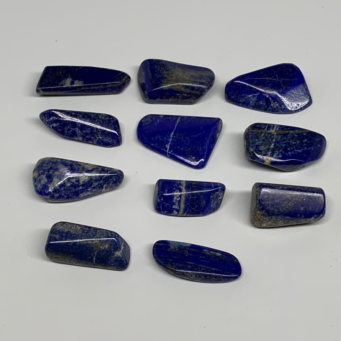 118.5g,1.1"-1.6", 11pcs, Natural Lapis Lazuli Tumbled Stone @Afghanistan, B30281