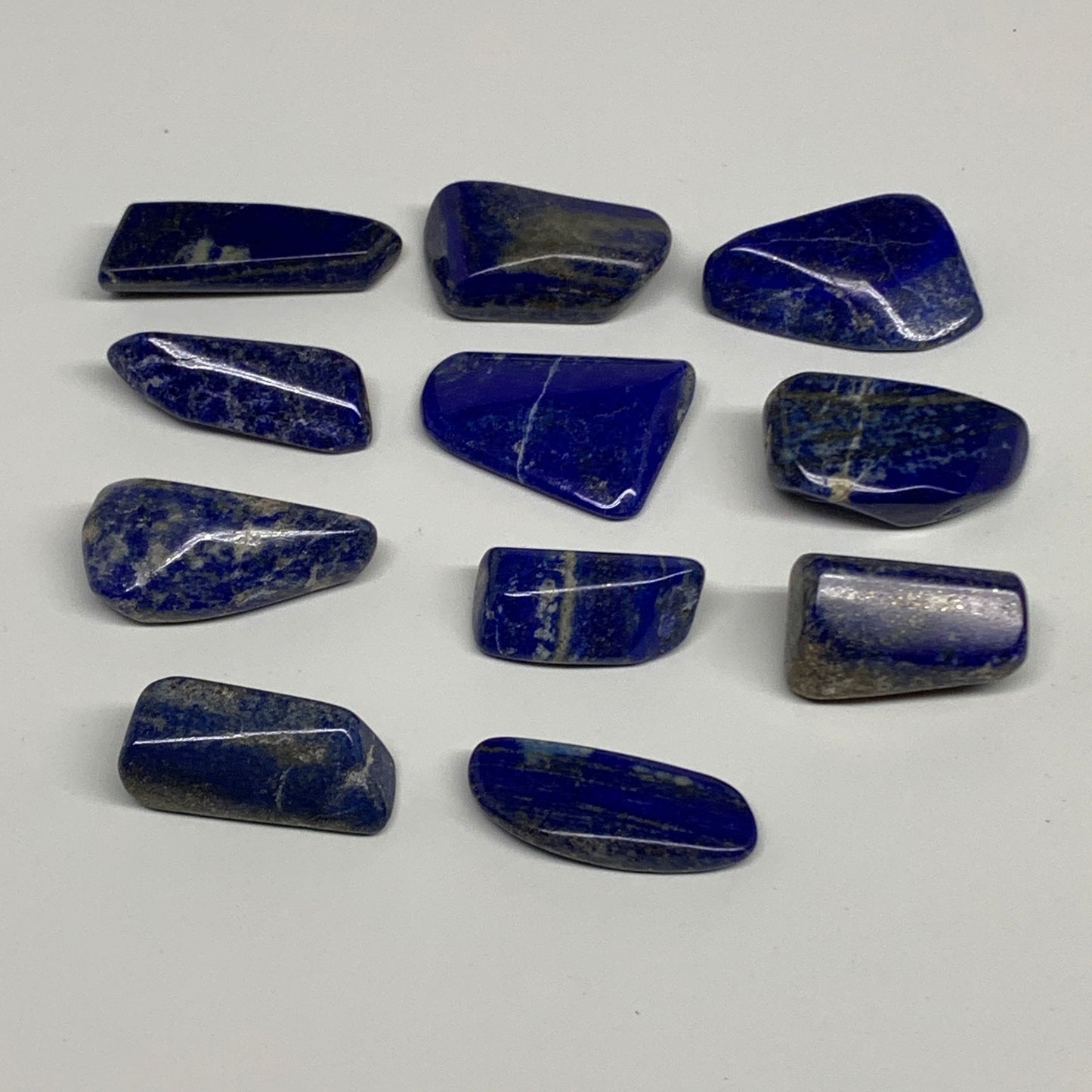 118.5g,1.1"-1.6", 11pcs, Natural Lapis Lazuli Tumbled Stone @Afghanistan, B30281