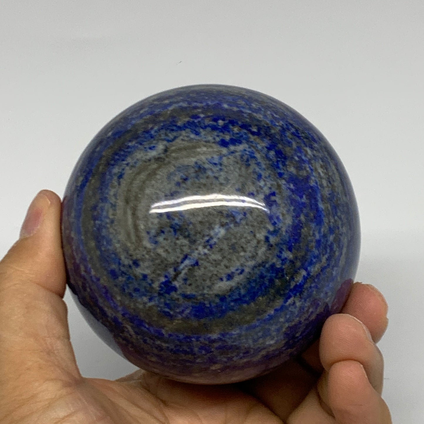 1.73 lbs,3.1"(79mm), Lapis Lazuli Sphere Ball Gemstone @Afghanistan, B33129