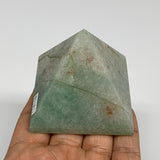 0.38 lbs, 1.9"x2.2"x2.3", Green Aventurine Pyramid Gemstone,Healing Crystal, B31
