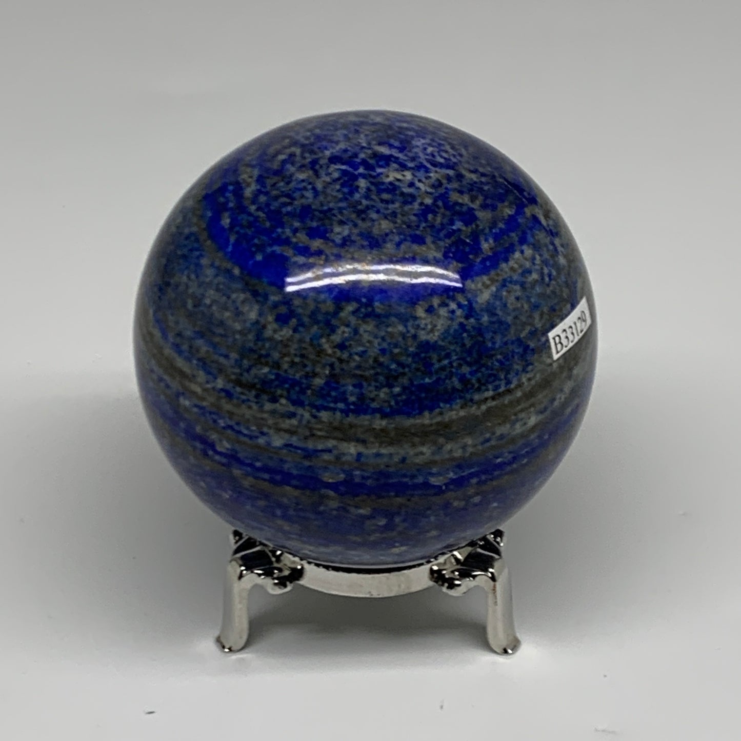 1.73 lbs,3.1"(79mm), Lapis Lazuli Sphere Ball Gemstone @Afghanistan, B33129
