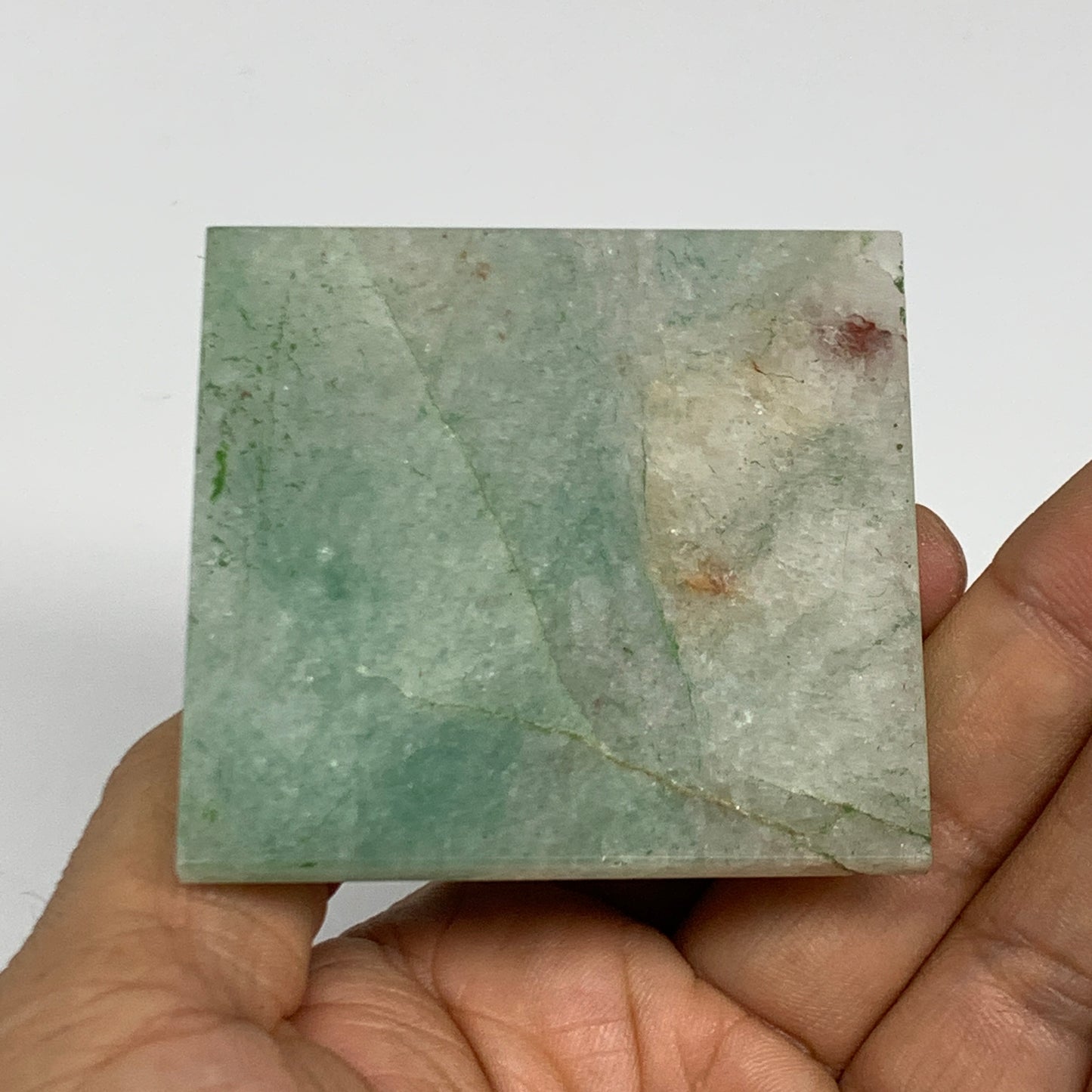 0.38 lbs, 1.9"x2.2"x2.3", Green Aventurine Pyramid Gemstone,Healing Crystal, B31