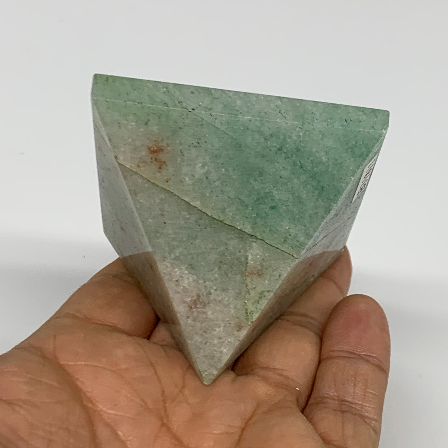 0.38 lbs, 1.9"x2.2"x2.3", Green Aventurine Pyramid Gemstone,Healing Crystal, B31