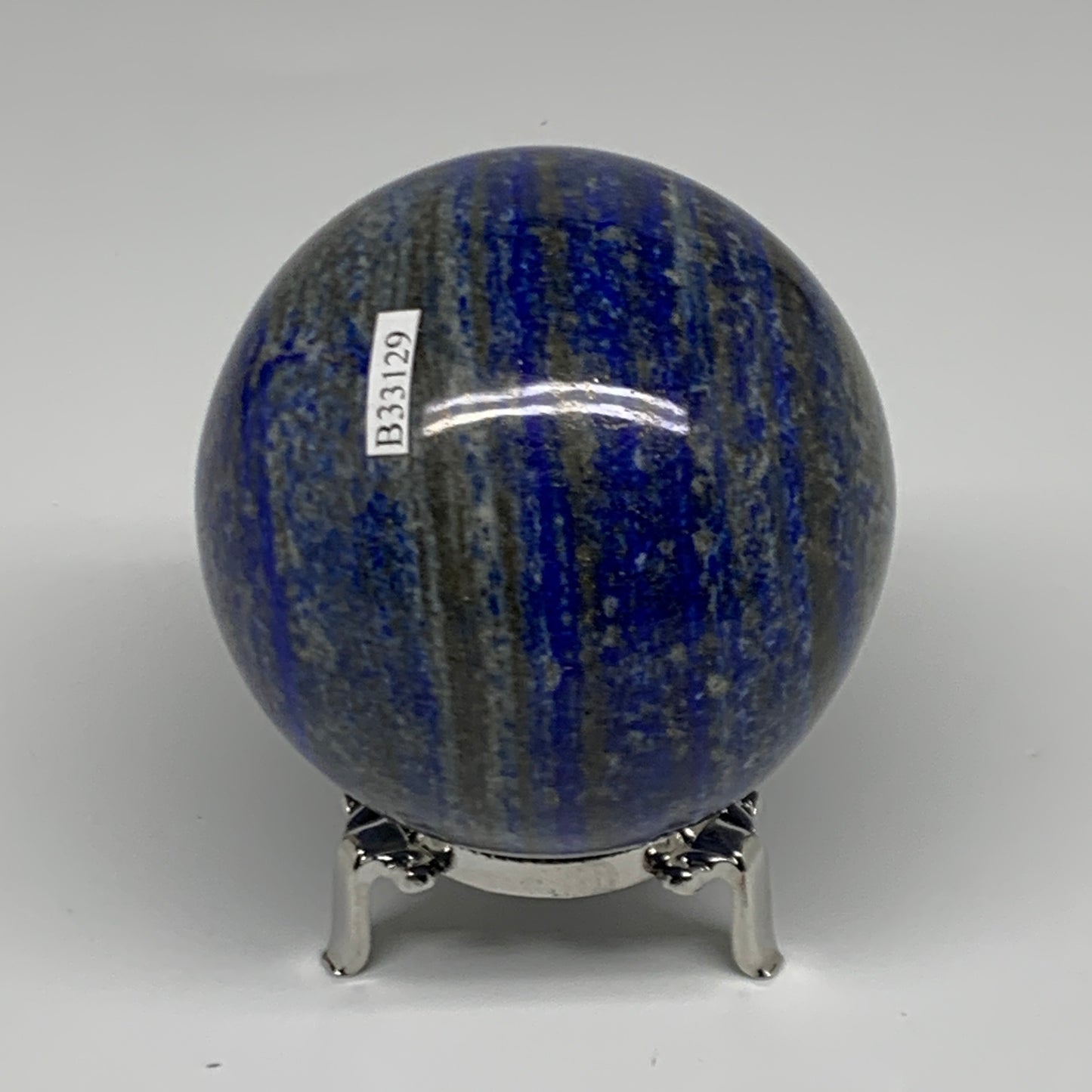 1.73 lbs,3.1"(79mm), Lapis Lazuli Sphere Ball Gemstone @Afghanistan, B33129