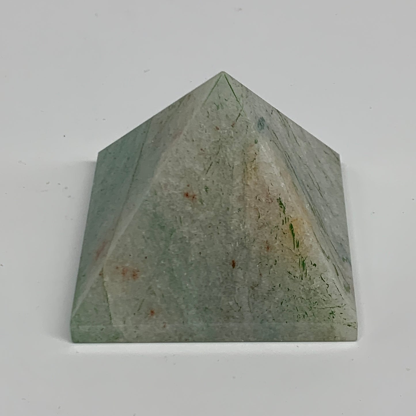 0.38 lbs, 1.9"x2.2"x2.3", Green Aventurine Pyramid Gemstone,Healing Crystal, B31
