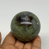 222.8g,2.2"(55mm), Natural Moss Agate Sphere Ball Gemstone @India,B29418
