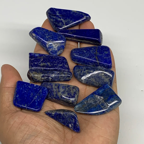 130.5g,1"-1.6", 11pcs, Natural Lapis Lazuli Tumbled Stone @Afghanistan, B30283