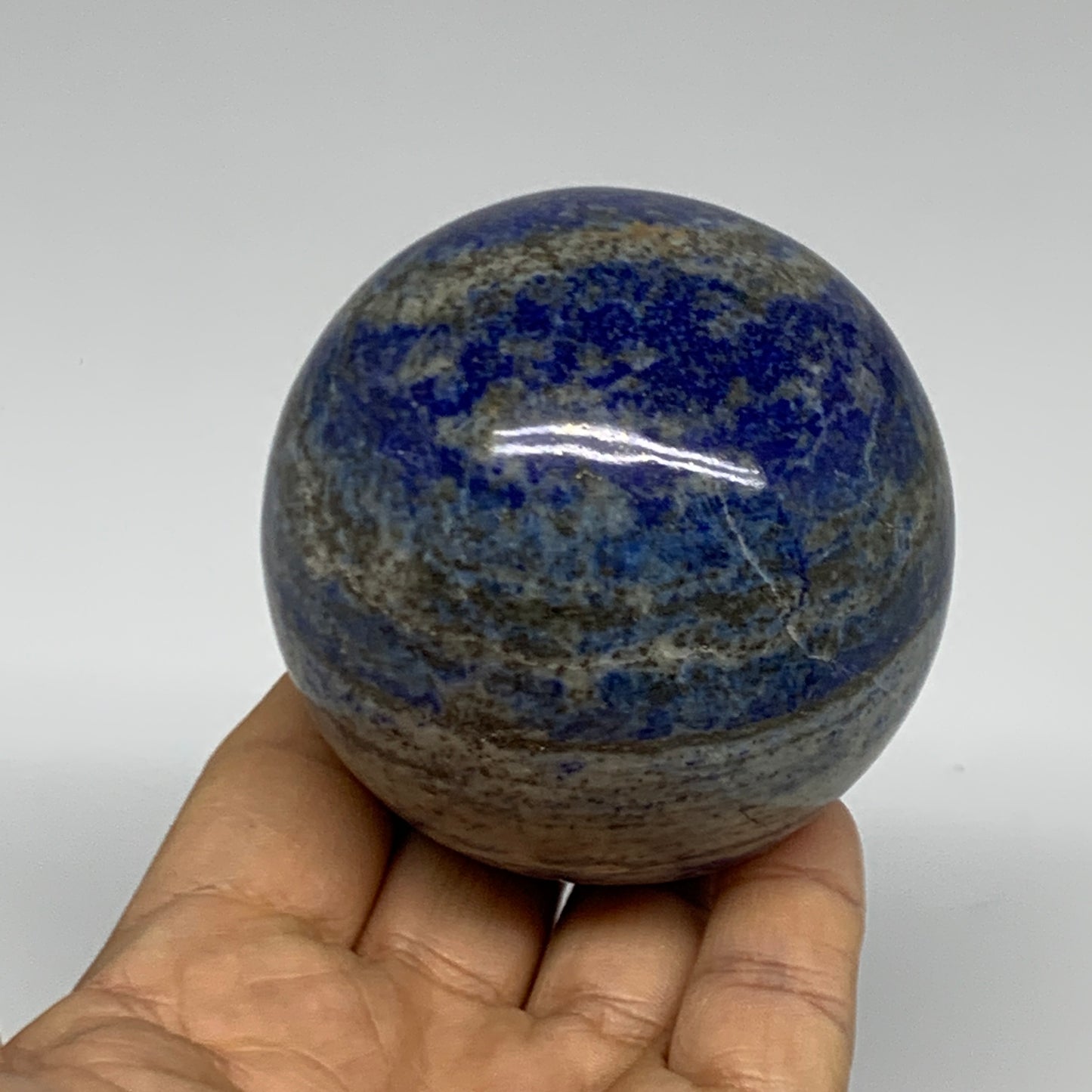 1.05 lbs,2.7" (68mm), Lapis Lazuli Sphere Ball Gemstone @Afghanistan, B33130