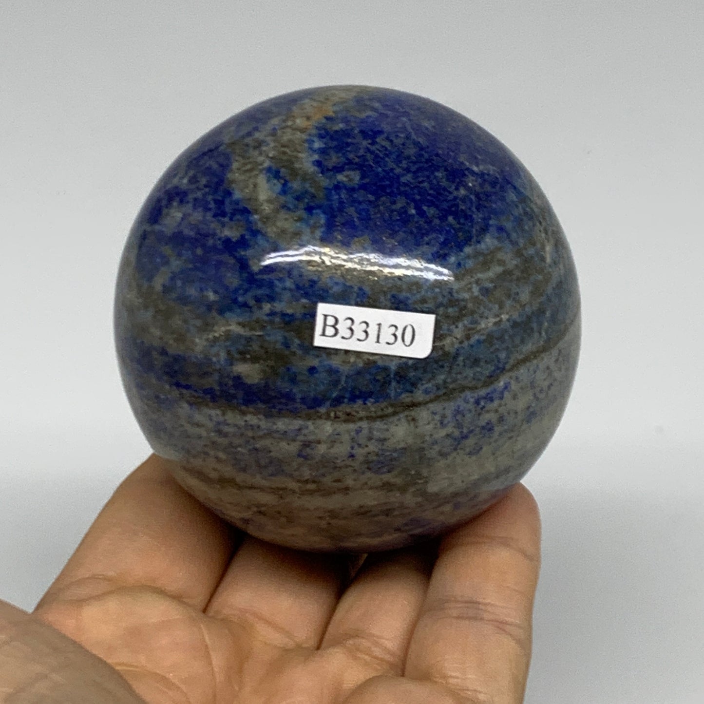 1.05 lbs,2.7" (68mm), Lapis Lazuli Sphere Ball Gemstone @Afghanistan, B33130