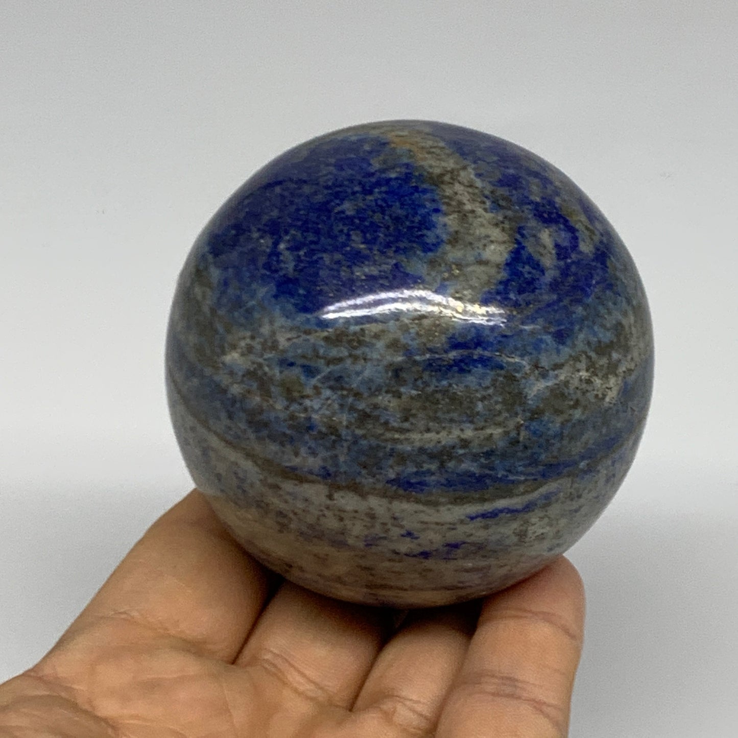 1.05 lbs,2.7" (68mm), Lapis Lazuli Sphere Ball Gemstone @Afghanistan, B33130